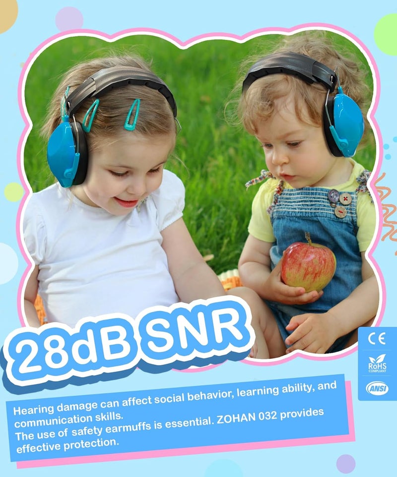 Zohan Kids Noise Cancelling Headphones - 25dB NRR Kids Ear Protection 3 Pack, Hearing Protection Safety Ear Muffs for School Monster Truck Fireworks Travel Studying Concerts Events - Image 3